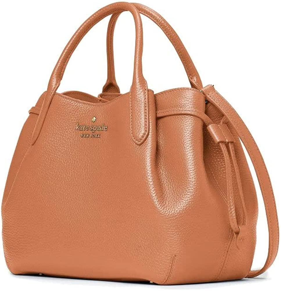 Kate Spade Dumpling Small Gingerbread Leather Satchel Crossbody Purse