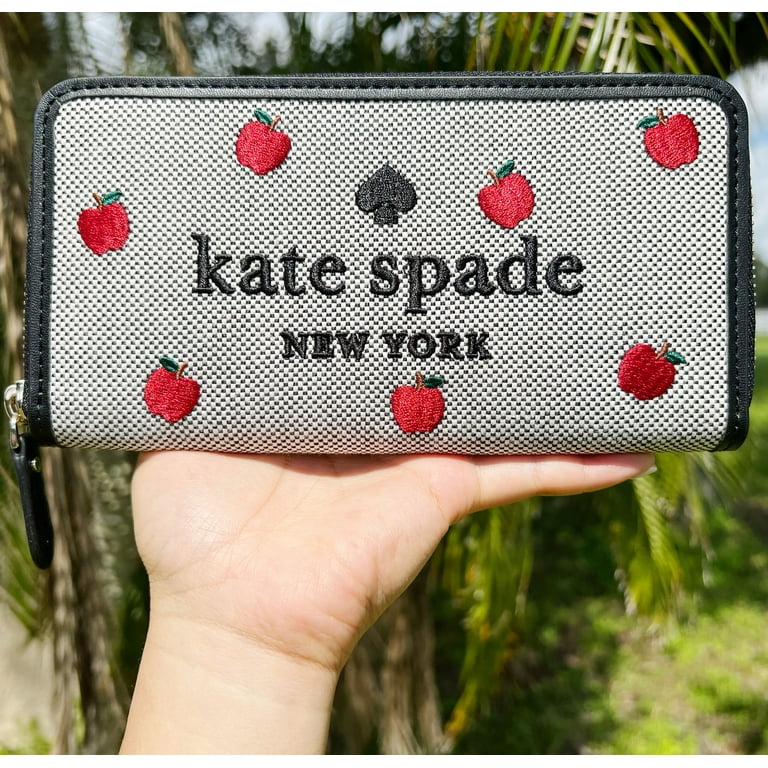Kate Spade New York Women's Ella Apple Toss Embroidered Large