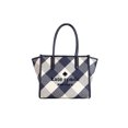 thumbnail image 1 of Kate Spade Ella Gingham Blazer Blue Oversized Woven Shoulder Tote Bag Purse, 1 of 2