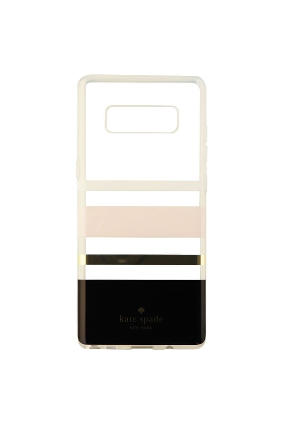 Kate Spade Flexible Hardshell Case for Galaxy Note8 - Pink/Gold/Blk/Clear Stripe