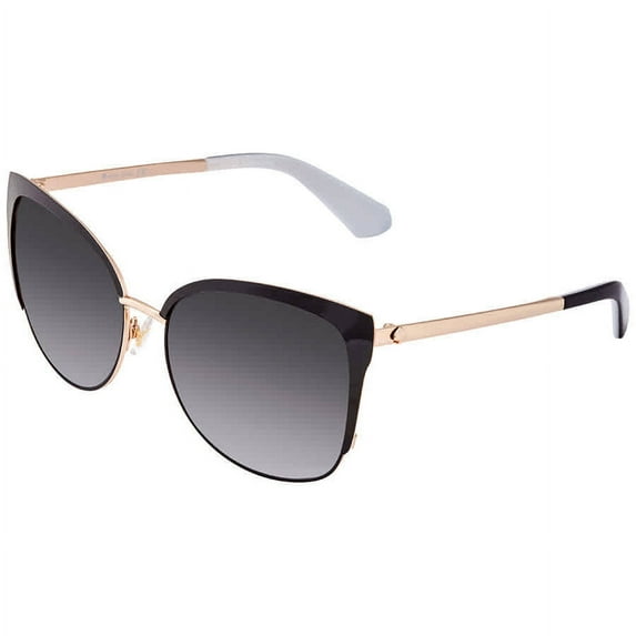 Kate Spade KS GENICE/S Metal Womens Cat Eye Sunglasses Black Gold 57mm Adult