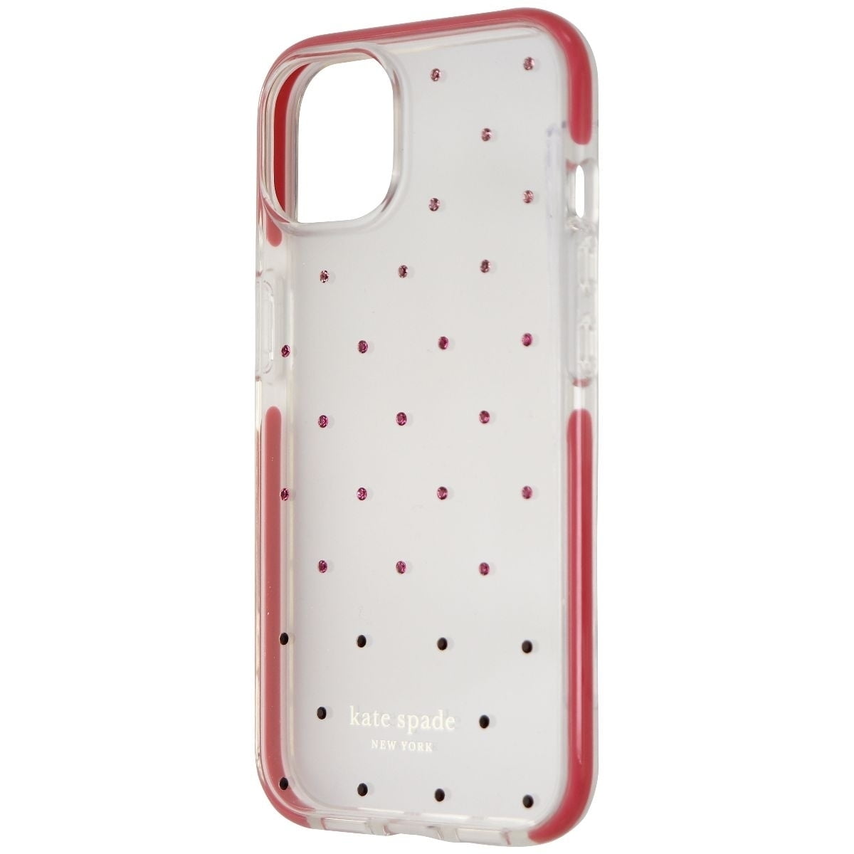 Kate Spade Hardshell Case for Apple iPhone 13 14 Pin Dot Ombre Pink Clear