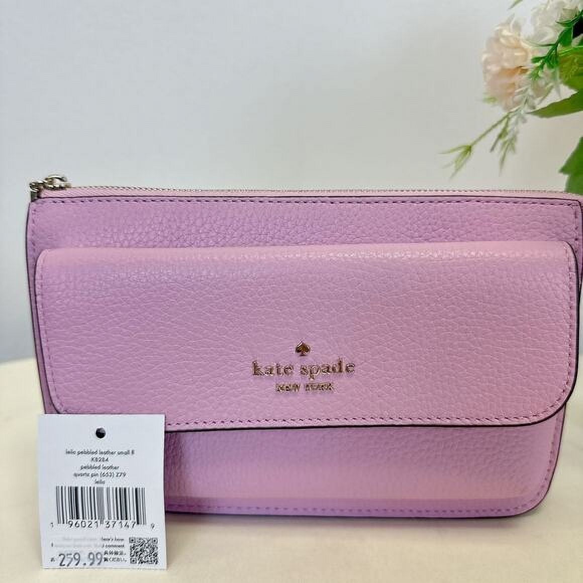 Kate Spade K8284 Leila Small Pebbled Leather Crossbody Bag In Quartz Pink
