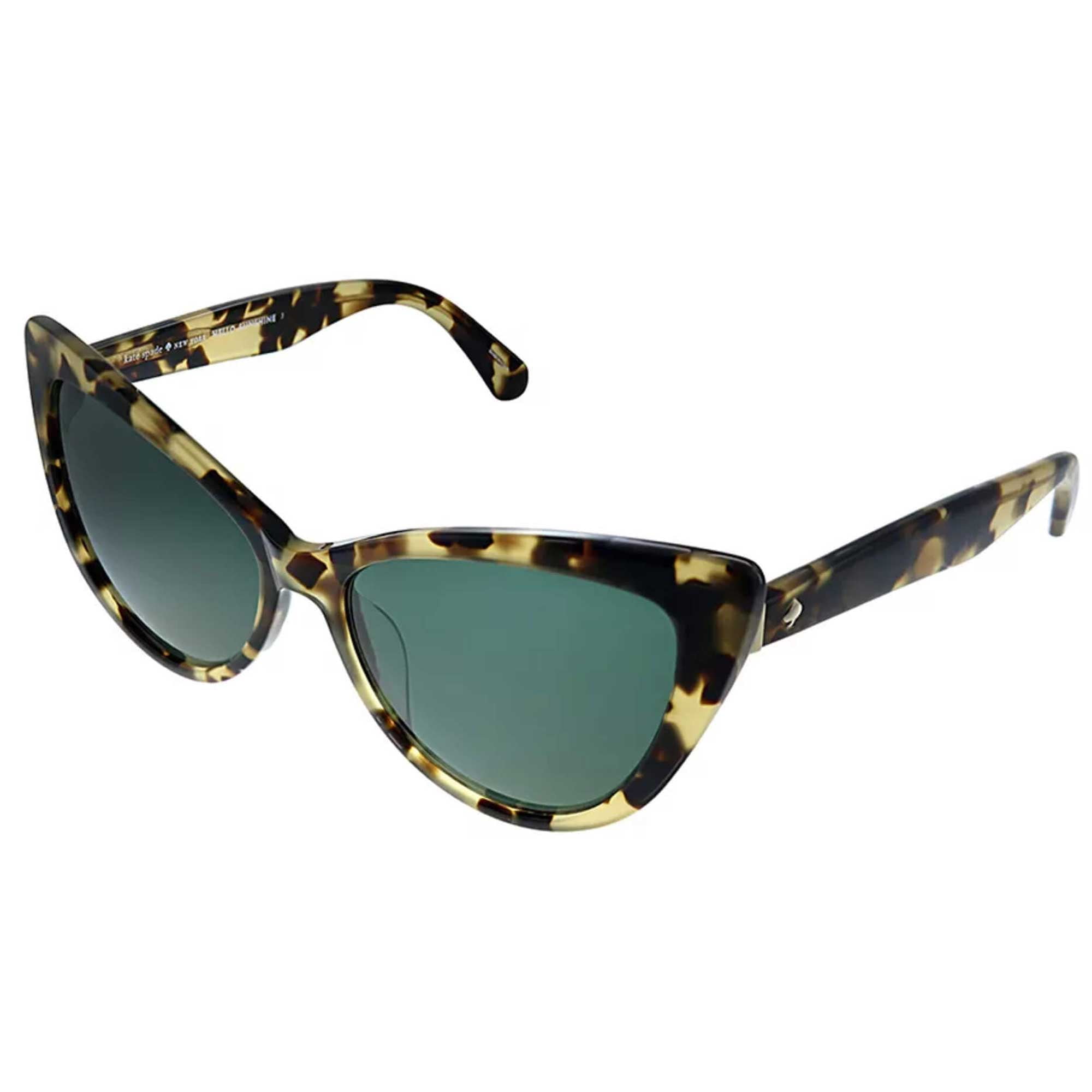 Kate Spade Womens Jahnam Glitter UV Protection Cat Eye Sunglasses Black  52mm 