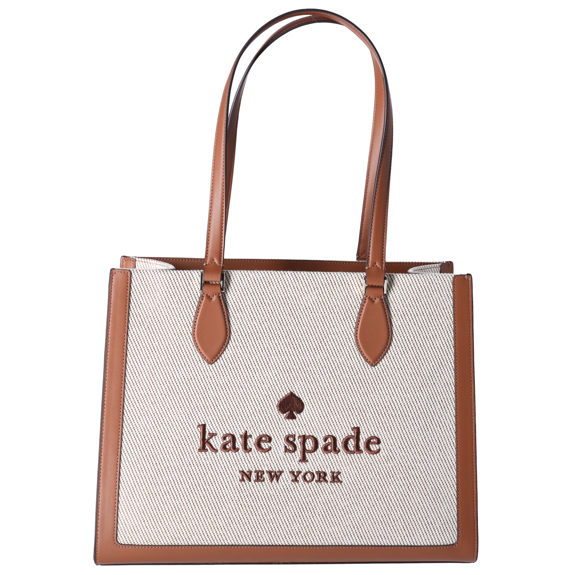 Kate Spade KF508 Ellie Canvas Leather Large Shoulder Tote Warm ...
