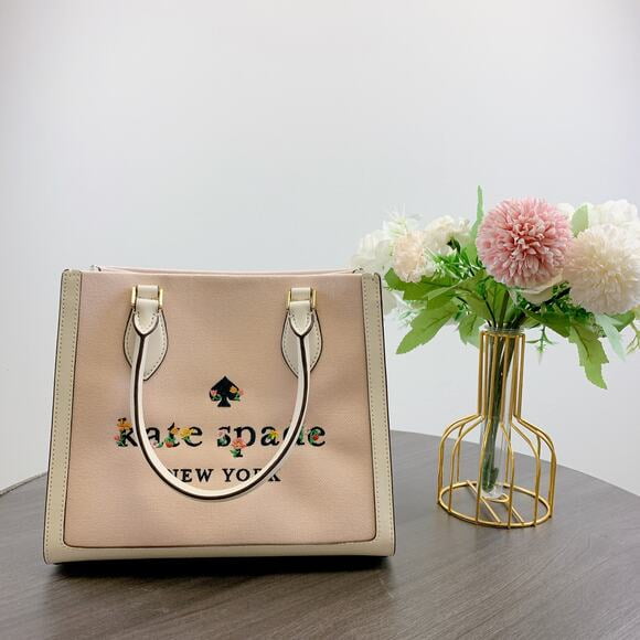 Kate Spade エリー ガーデン ロゴ スモール トート KG596 Kate Spade KG596 Ellie Garden Logo Small Tote IN light rose