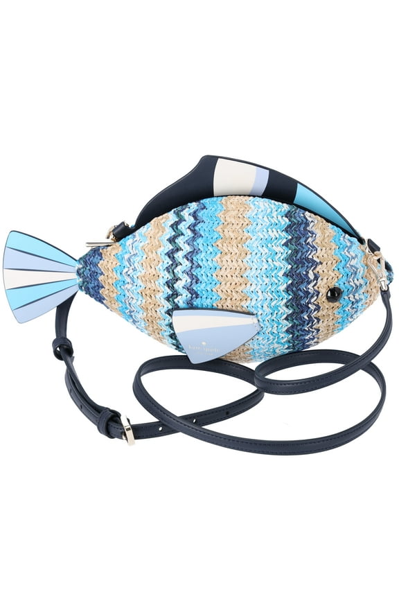 Kate Spade KG739 What A Catch 3D Fish Crossbody Novelty Blue Multi