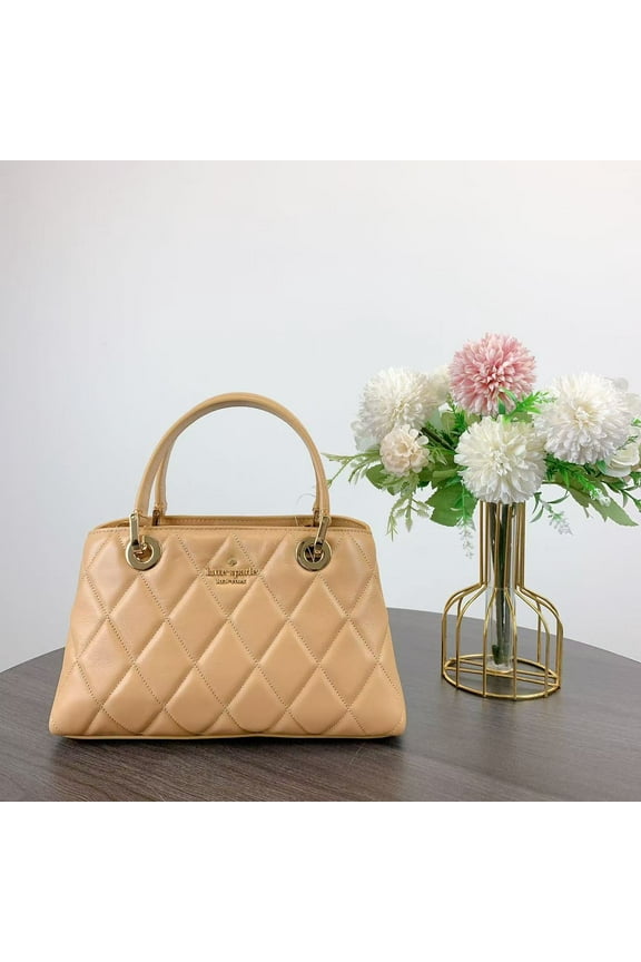 Women's Carey Small Quilted Sullivan Satchel (Tiramisu Mousse)