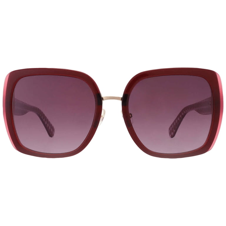 Kate Spade New Kimber/G/S C9A Red/Burgundy Shaded Square Sunglasses Kate Spade Burgundy Shaded Sport Ladies Sunglasses KIMBER/G  main image 3