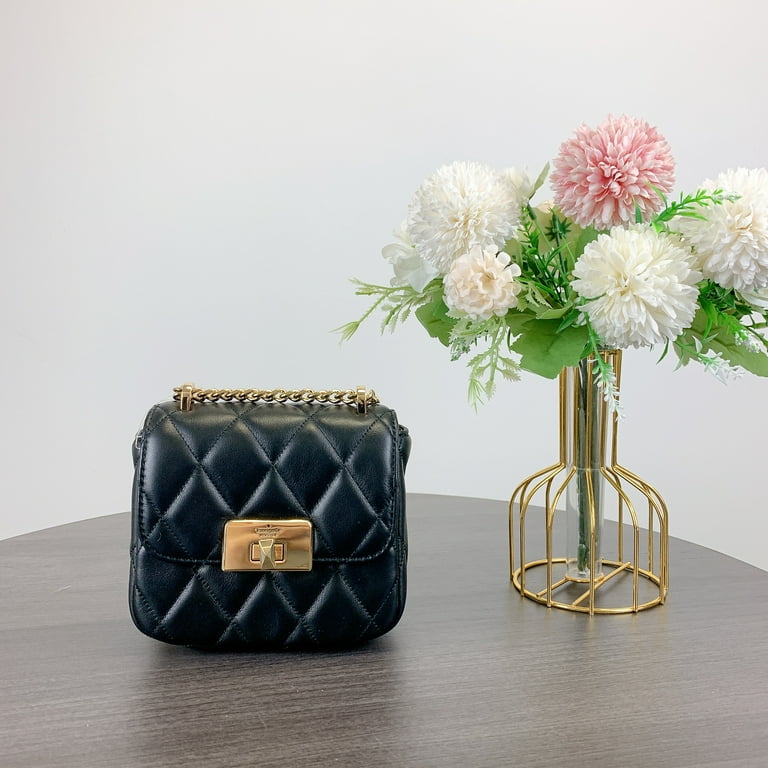 ショルダーバッグ・ポシェット Kate Spade Carey Quilted Micro Flap Crossbody KJ956 Kate Spade KJ956 Carey Quilted Micro Flap Crossbody IN Black