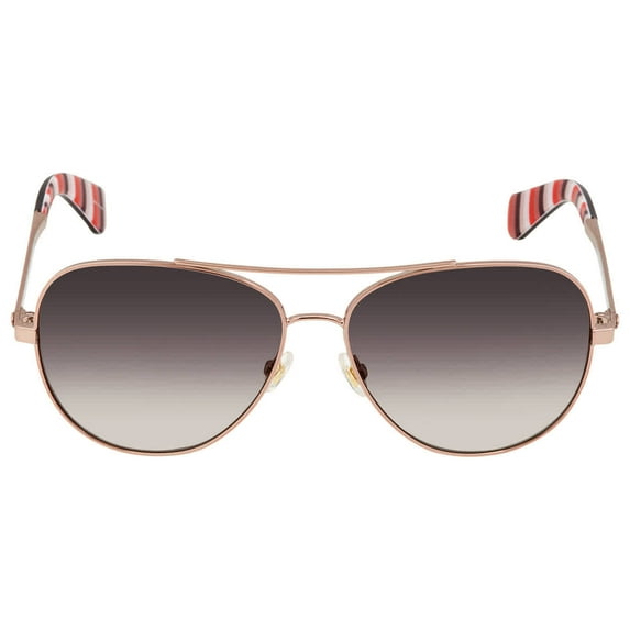 Kate Spade KS AVALINE2/S Metal Womens Aviator Polarized Sunglasses Red Gold 58mm Adult