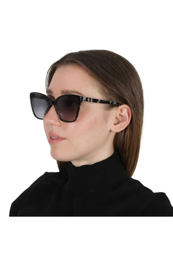 Kate Spade KS Amiyah/G/S Plastic Womens Cat-Eye Sunglasses Black 56mm Adult