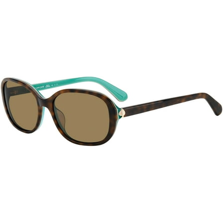 Kate Spade Izabella Polarized Women's Havana/Turquoise Oval Sunglasses