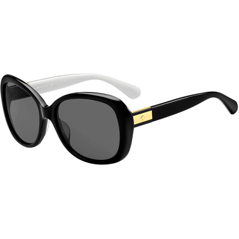 Kate Spade Black and White Sunglasses Kate Spade FLYNNIE/G/S 1EI BLKPTTGR Black/White Rectangular  main image 2