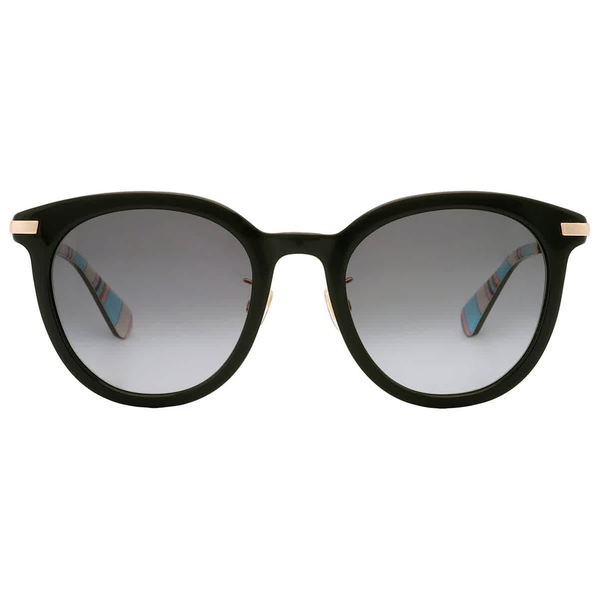 Kate Spade KS Keesey/G/S Plastic Womens Round Sunglasses Black 53mm Adult