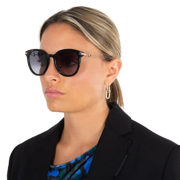 Kate Spade KS Keesey/G/S Plastic Womens Round Sunglasses Black 53mm Adult