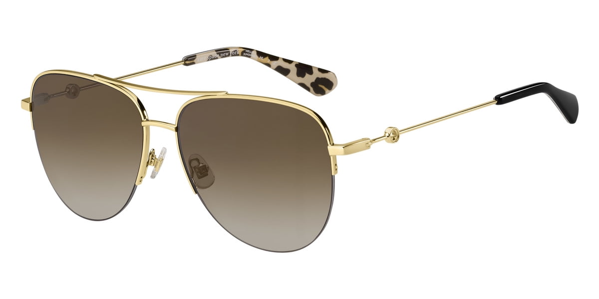 Kate Spade KS Maisie/G/S Metal Womens Aviator Polarized Sunglasses Gold Havana 60mm Adult