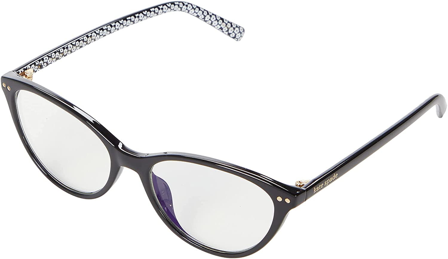 Kate Spade KS Roanne Plastic Womens Cat-Eye Eyeglasses Black 54mm