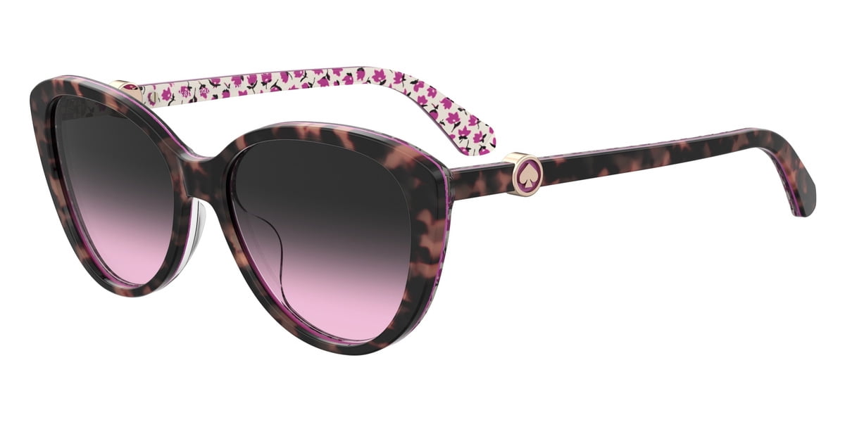 Kate Spade KS Visalia/G/S Plastic Womens Butterfly Polarized Sunglasses Pink Havana 55mm Adult