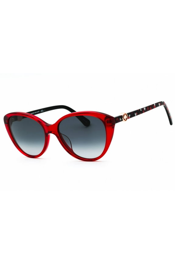 Kate Spade KS Visalia/G/S Plastic Womens Butterfly Polarized Sunglasses Red /Black 55mm Adult