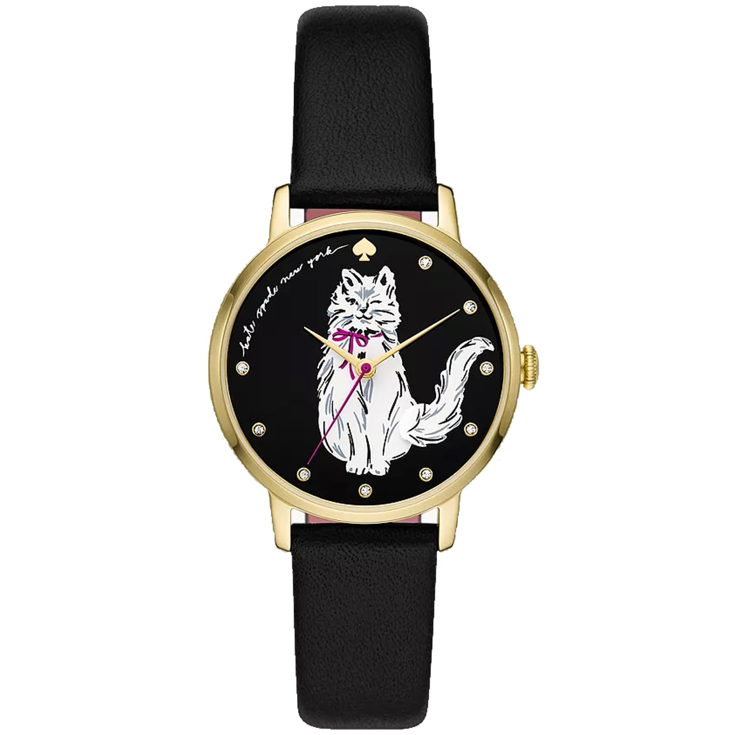 katespade newyork 腕時計　ウォッチMETRO KSW9068 NEW Kate Spade Metro City Skyline Black Gold Silver Leather