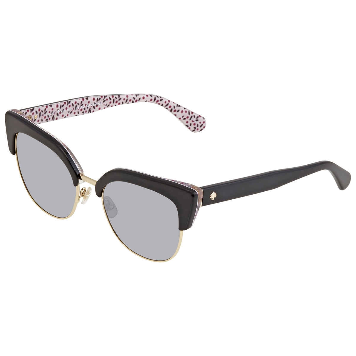 Kate Spade Karri/S Metal Womens Square Sunglasses Black Pattern Red 53mm Adult