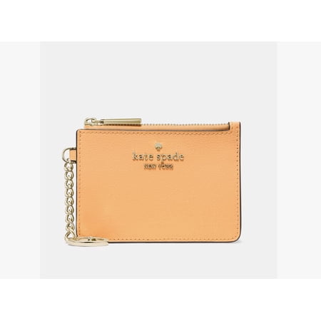 Kate Spade Key Ring Card Holder – Desert Sunset | Pebbled Leather | ID Window | Zip Closure | Women's
