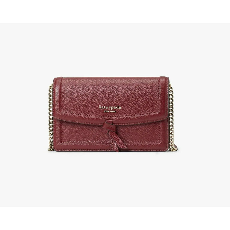 Kate Spade New York Knott Pebbled Leather Flap Crossbody - Autumnal Red