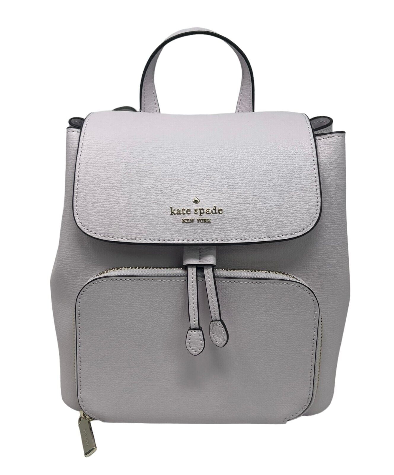 Kate Spade Kristi Medium Flap Backpack Pale Amethyst Leather Bag KA695 $379