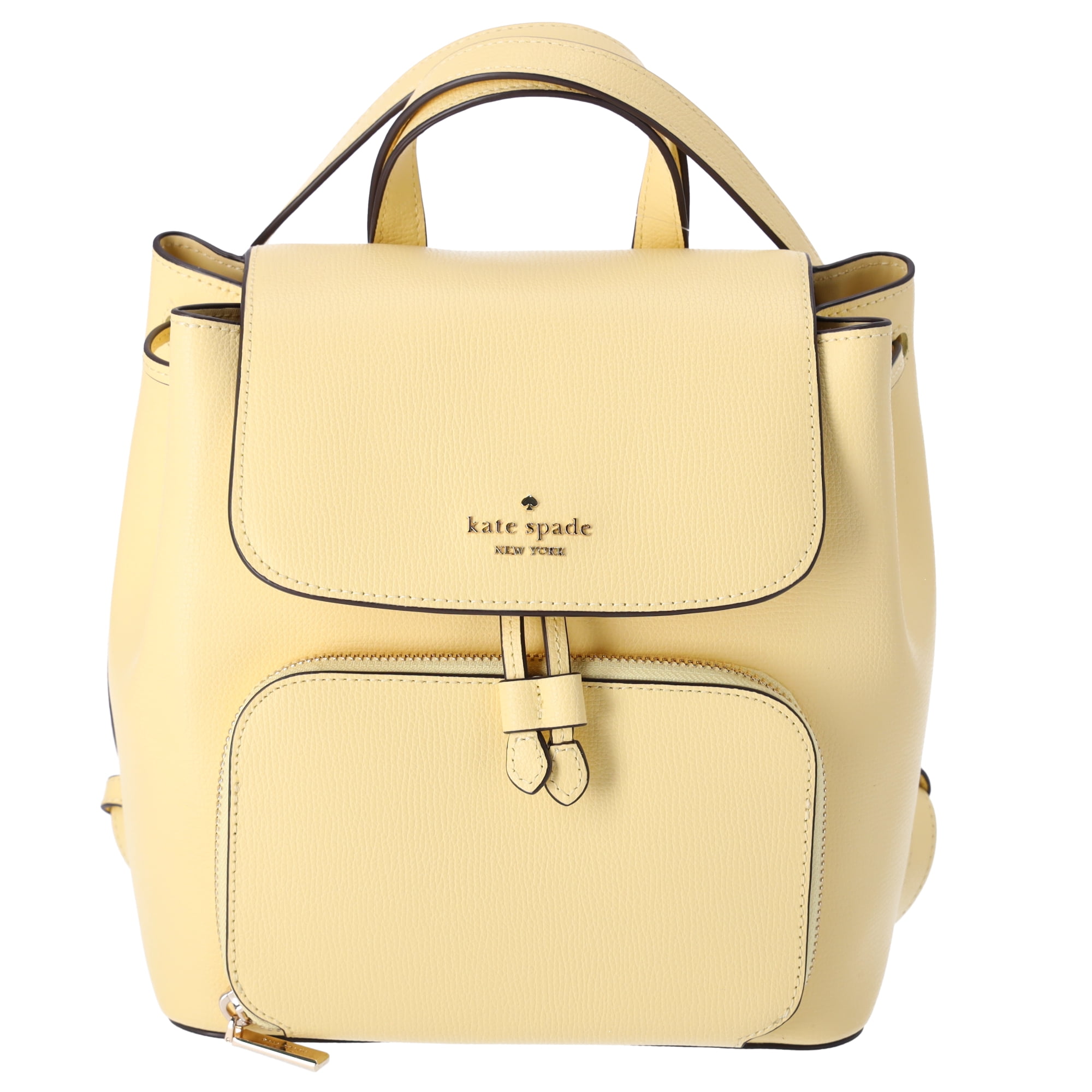 Kate Spade yellow backpack medium size Kate Spade Lizzie medium flap backpack - never... | Depop main image 3