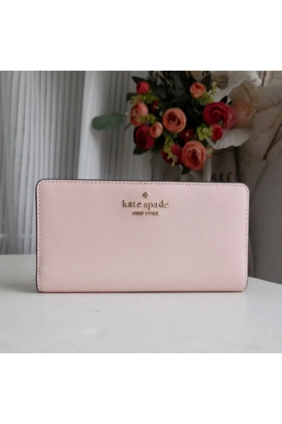 Kate Spade Large Slim Bifold Madison Conch Pink