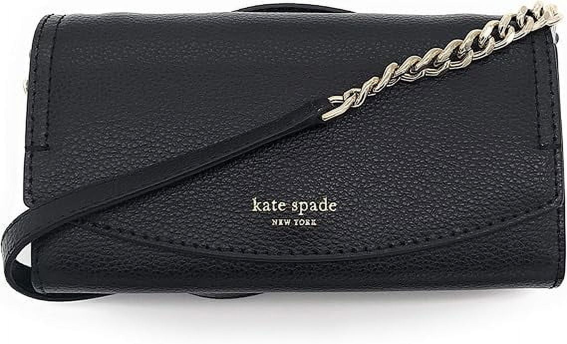 【Kate Spade】EVA wallet a chain Kate Spade Leather Eva Wallet on a Chain (Black) - Walmart.com