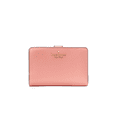 thumbnail image 1 of Kate Spade Leila Medium Compact Bifold Wallet Peachy Rose Pebble Leather $189, 1 of 3