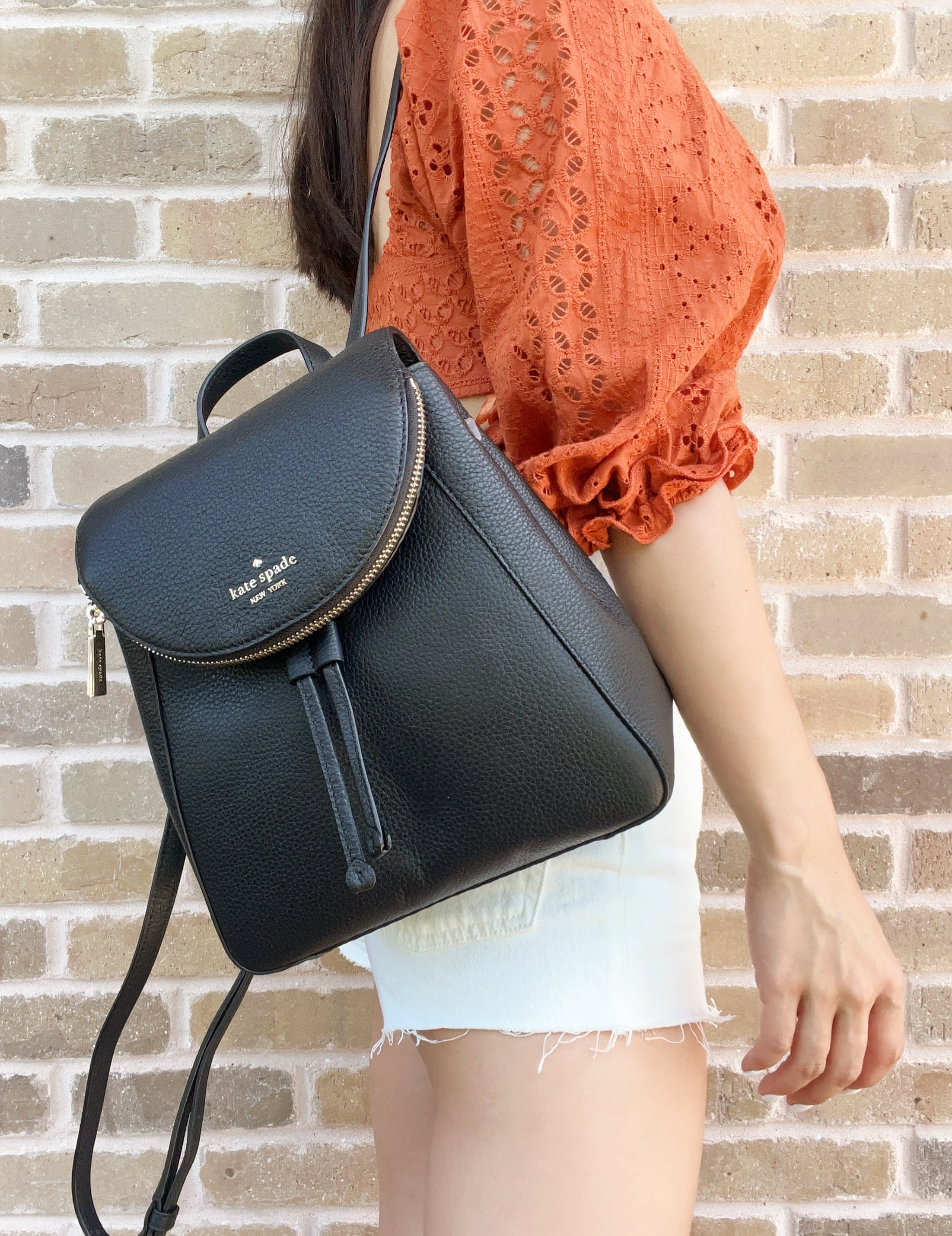 Kate Spade Bags | Kate Spade Medium Flap Leila Backpack | Color: Black | Size: Os | Pinkpoppyresale's Closet