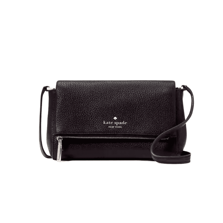 Kate Spade Leila Mini Zip Black Pebble Leather Crossbody Bag Kate Spade Leila Mini Zip Black Pebble Leather Crossbody Bag