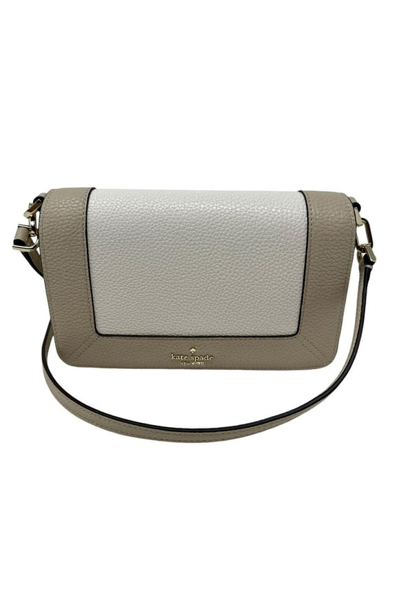 Kate Spade Lena Colorblock Mini Flap Light Sand Leather Crossbody Bag KH792