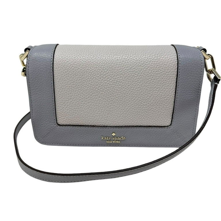 Kate Spade Lena Colorblock Mini Flap Mountain Grey Leather Kate Spade Lena Colorblock Mini Flap Mountain Grey Leather
