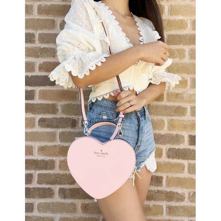Kate spade pink heart crossbody bag sale