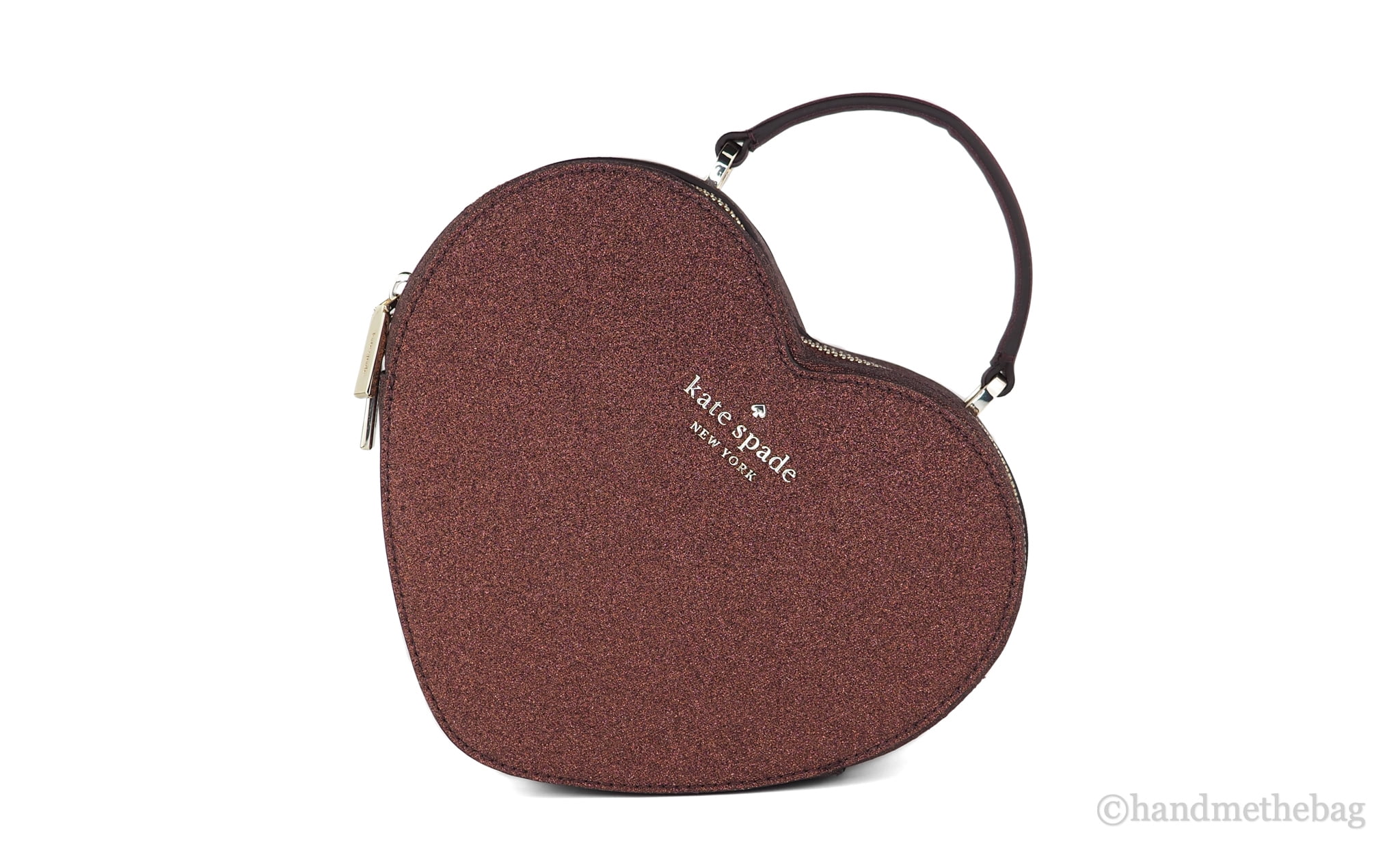 Kate Spade Love Shack Small Heart Deep Nova Glitter Fabric Crossbody Bag Handbag