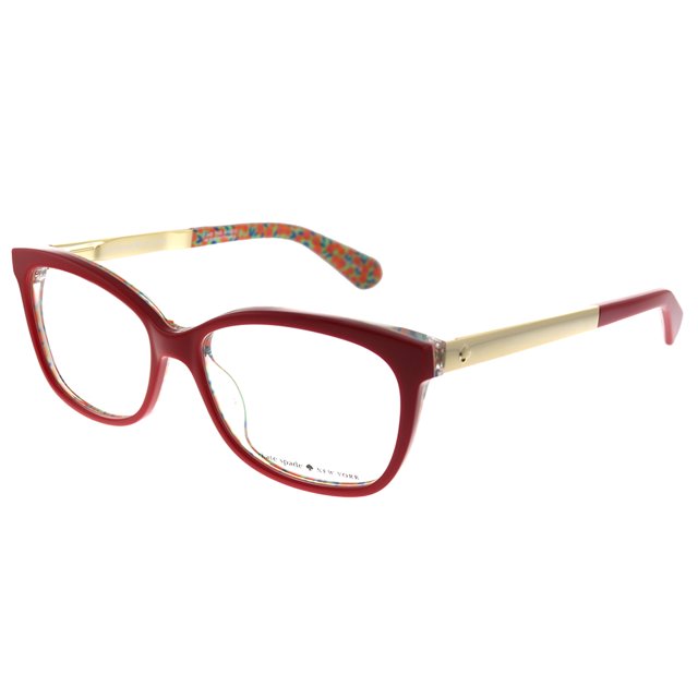 Kate Spade Low Bridge Fit Plastic Womens CatEye Eyeglasses Red 52mm