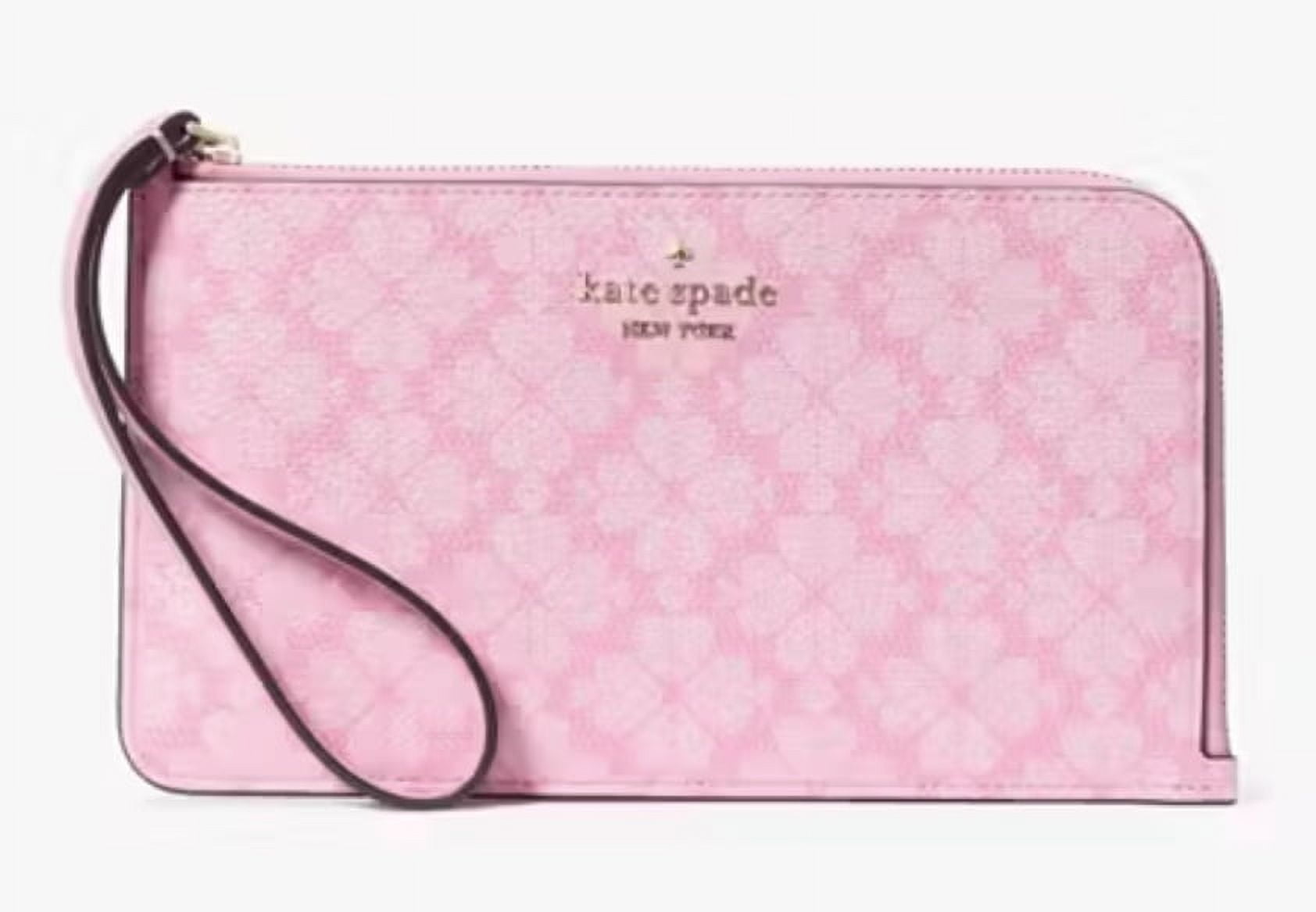 ★Kate Spade★ Lucy Spade Flower Medium L-zip Wristlet Kate Spade New York Lucy Spade Flower Medium L-zip Wristlet