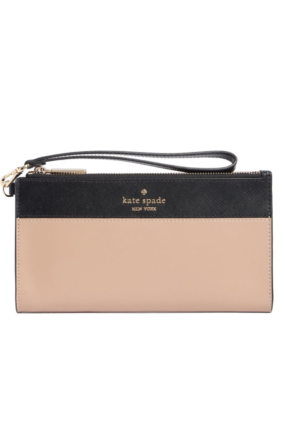 Womens Madison Saffiano Leather Double Zip Wristlet (Multi)