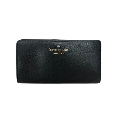 Kate Spade Madison Large Slim Bifold Saffiano Leather Wallet Black KI366 $179