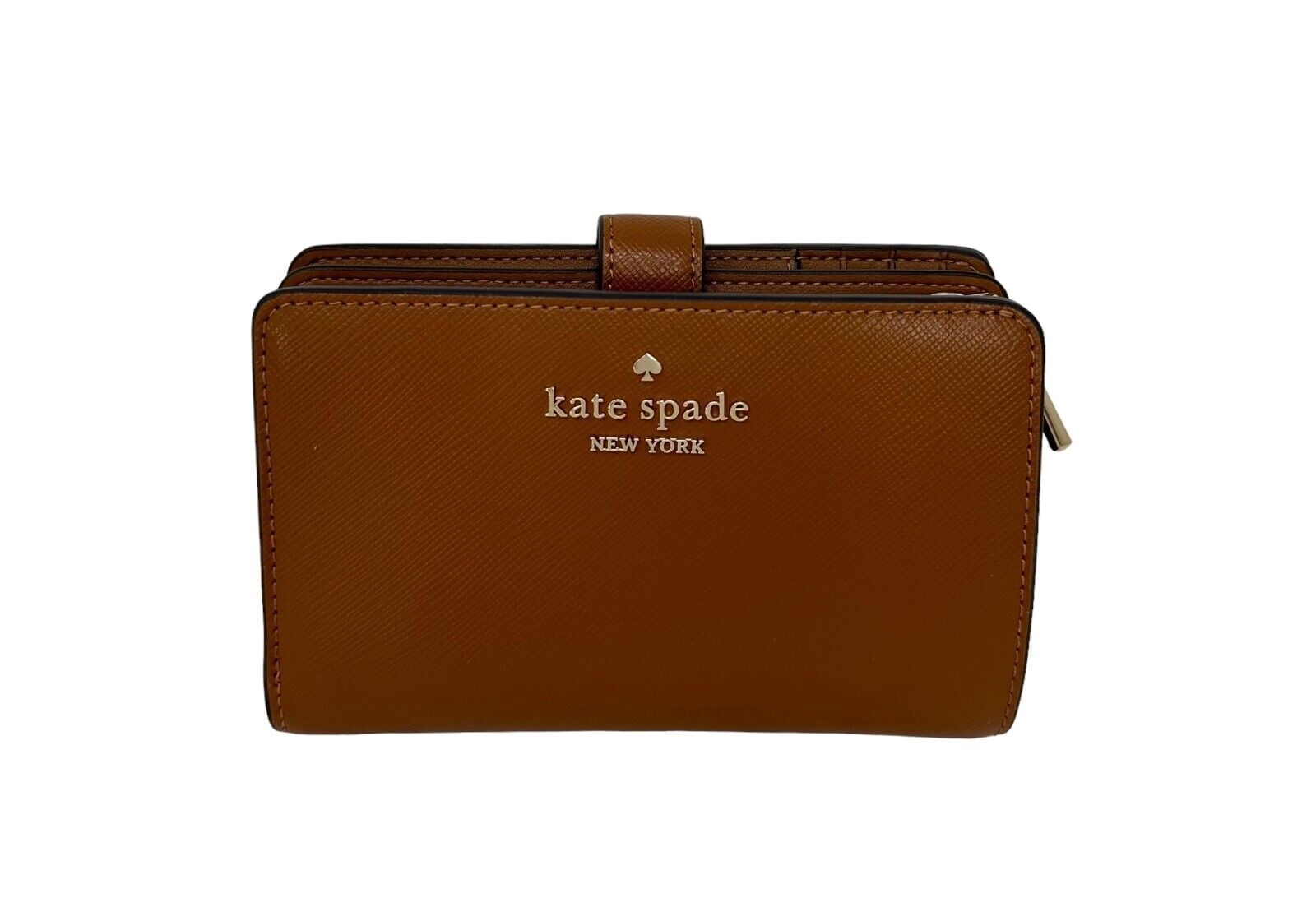 Kate Spade Madison Leather Medium Compact Bifold Wallet Cavern Clay KC580 $199