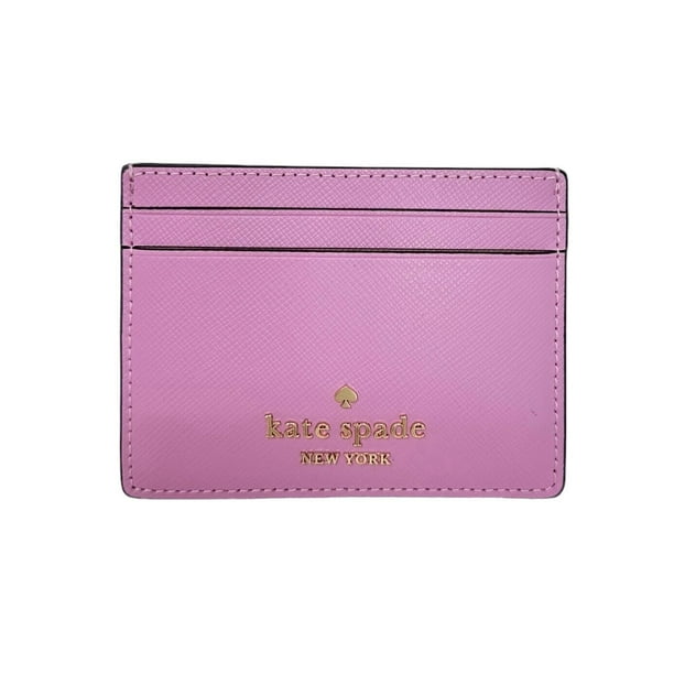 Kate Spade Madison Small Slim Card Holder Berry Cream Leather