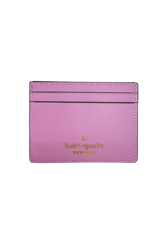 Kate Spade Madison Small Slim Card Holder Berry Cream Leather Wallet KI368