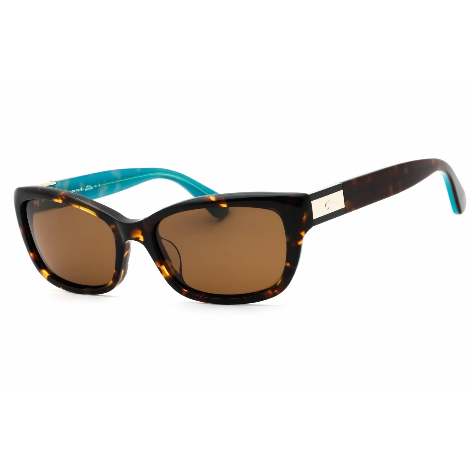 Kate Spade Marilee/P/S Plastic Womens Rectangle Polarized Sunglasses Havana Tortoise 53mm Adult