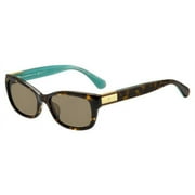 Kate Spade Marilee/P/S Plastic Womens Rectangle Polarized Sunglasses Havana Tortoise 53mm Adult