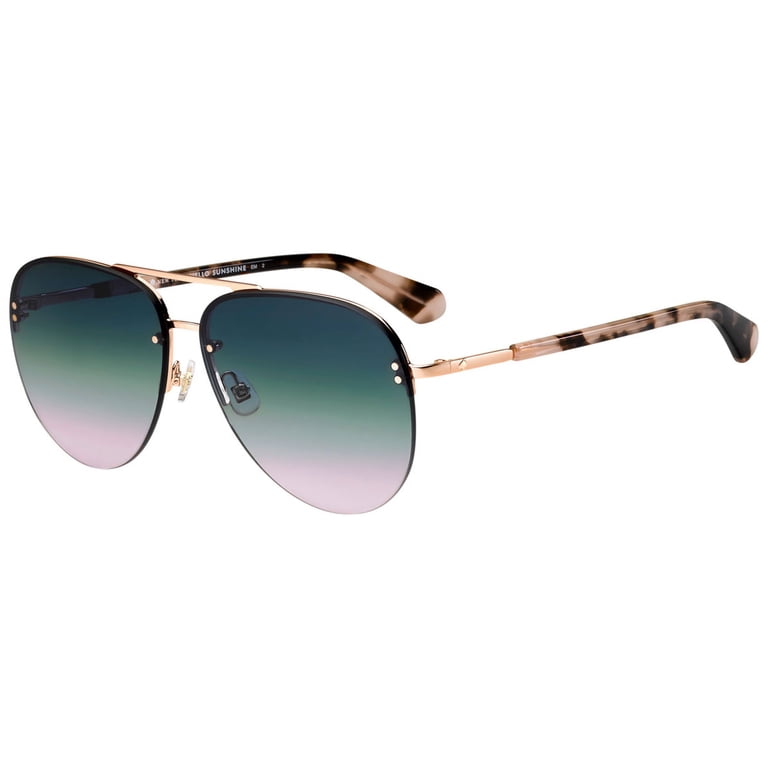 Kate Spade Pink Aviator Sunglasses w Metal Frame Kate Spade Bow Aviator Sunglasses in Metallic | Lyst main image 4