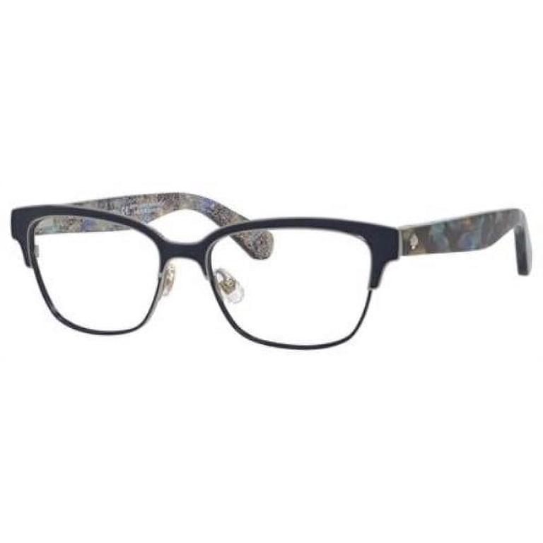 Kate Spade Metal Womens Rectangle Eyeglasses Blue Havana Glitter